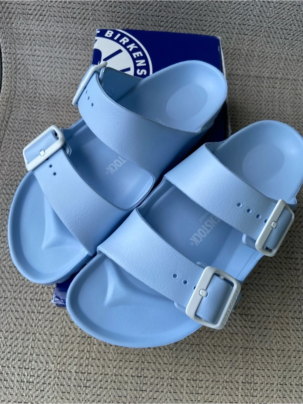 Birkenstock Arizona EVA Soft Blue Narrow Sandals Size 6W